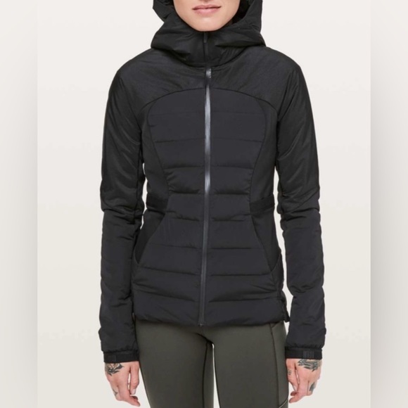Lululemon Down For It All Jacket Black Wmn Size 2 - Picture 2 of 14